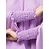 Stretchable Jersey prayer hijab smoking at sleeves - Purple
